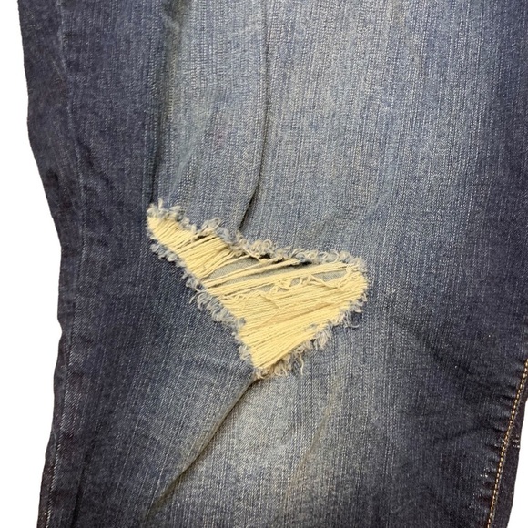 Torrid Distressed Dark Blue Plus Size Boyfriend Jeans Size 28 - Picture 5 of 10